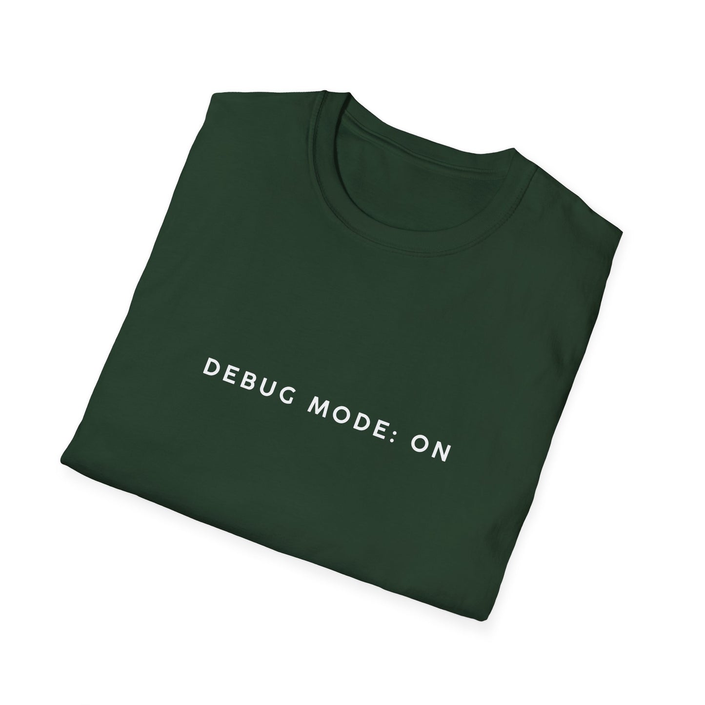 Unisex Softstyle T-Shirt - Debug Mode: ON Graphic Tee for Tech Enthusiasts