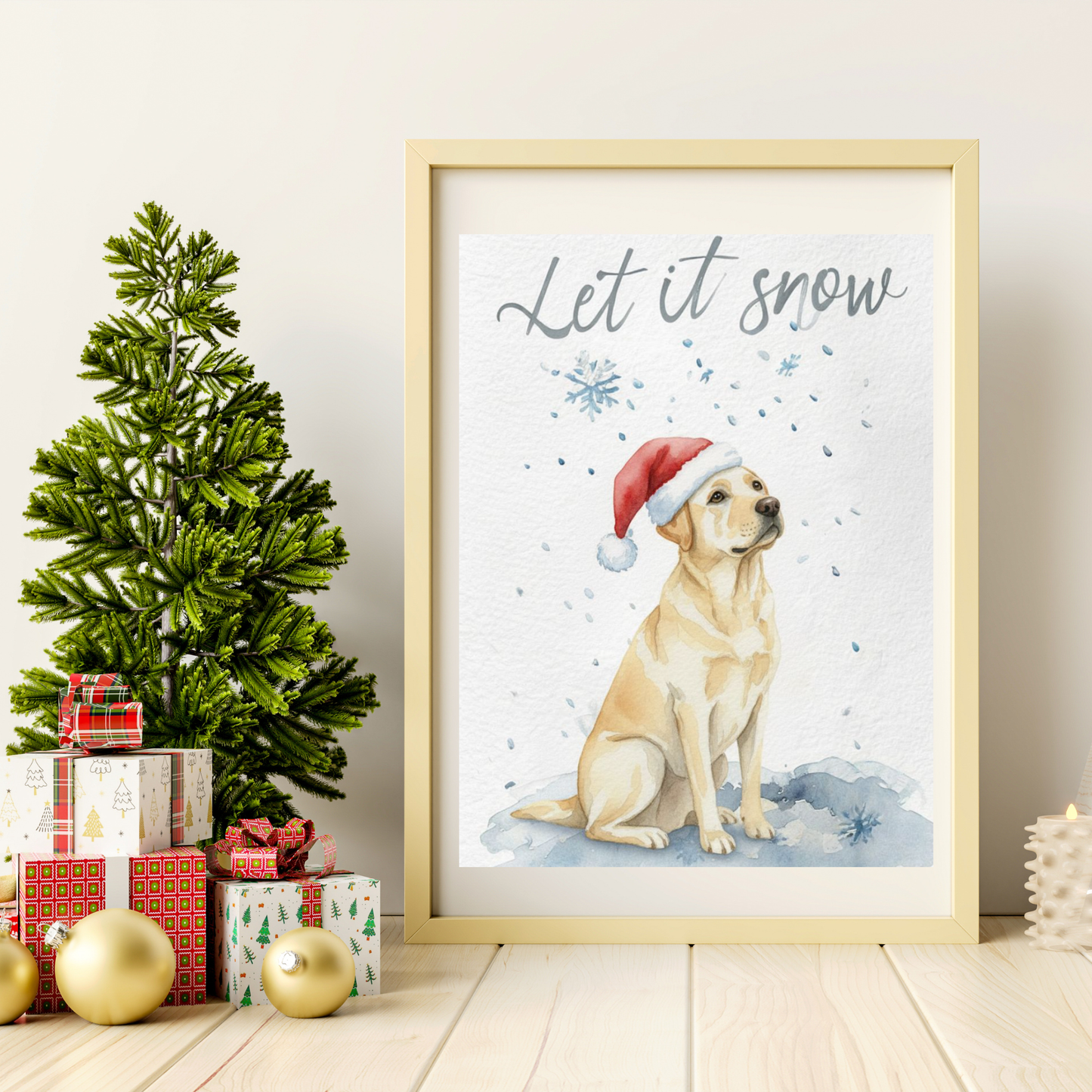 Custom Pet Portrait – “Let It Snow” Winter Edition