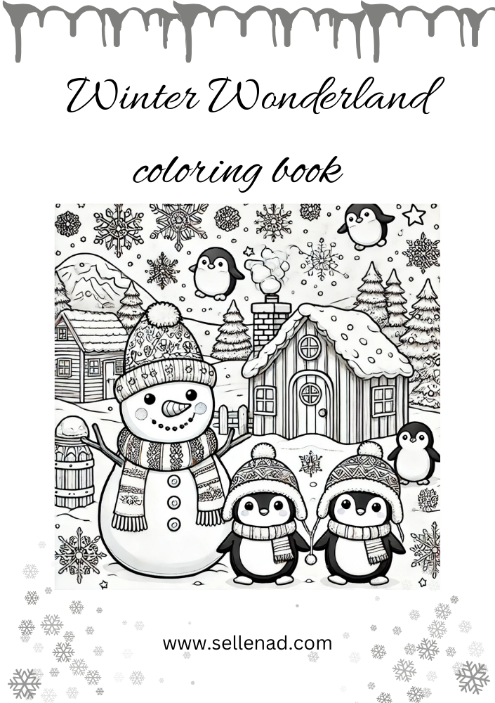 Winter Wonderland Coloring Book – 20 Printable Pages
