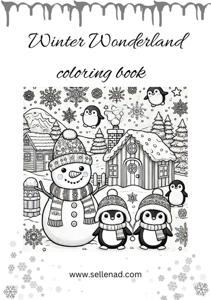 Winter Wonderland Coloring Book – 20 Printable Pages