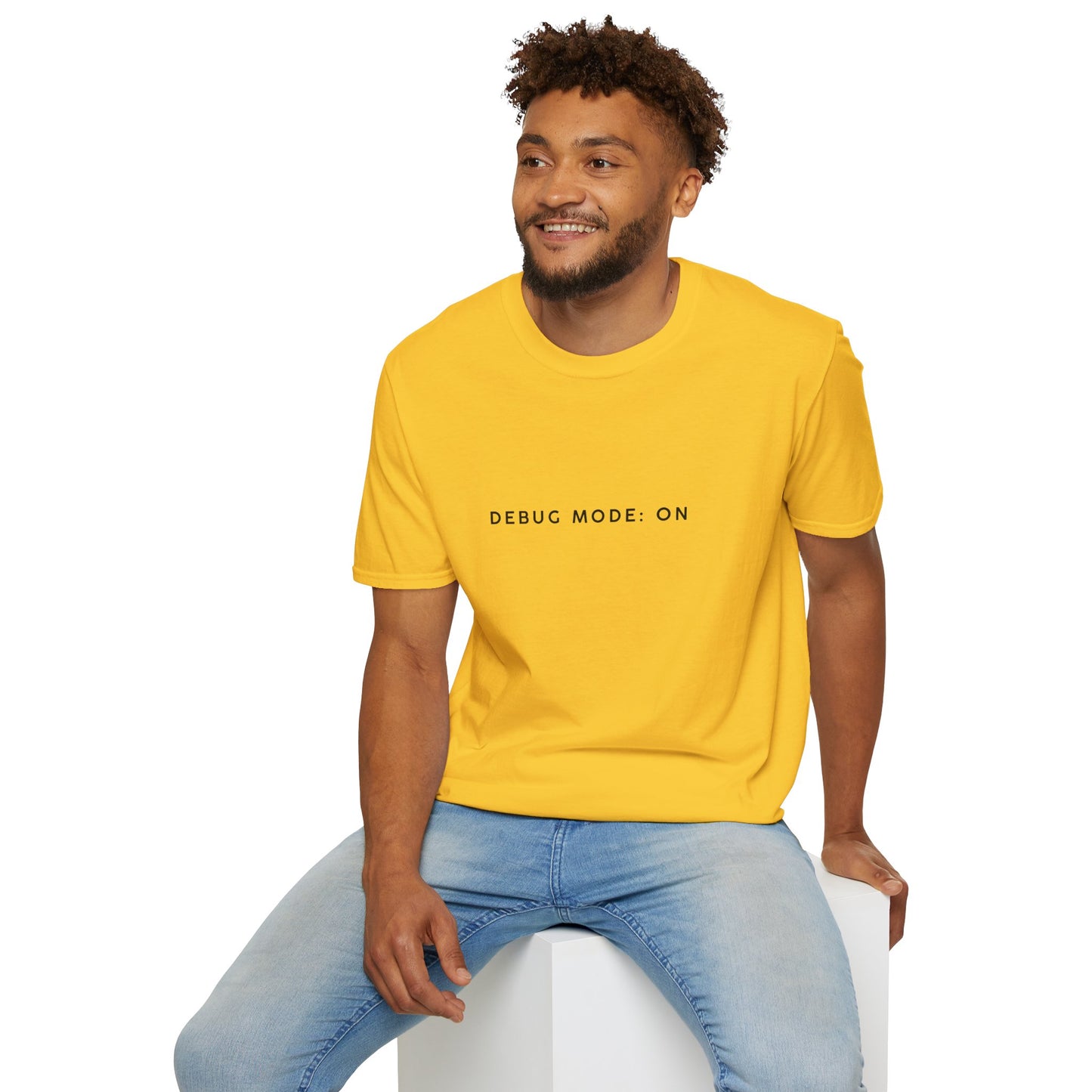 Unisex Softstyle T-Shirt - Debug Mode: ON Graphic Tee for Tech Enthusiasts