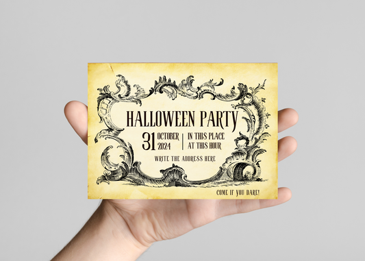 Custom Halloween Party Invitation | Canva Template | Instant Download