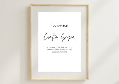 Editable Event Sign Template – Instant Download