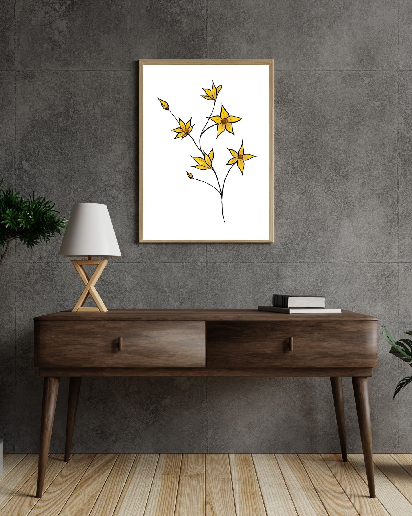 Boho Floral Wall Art Instant Download