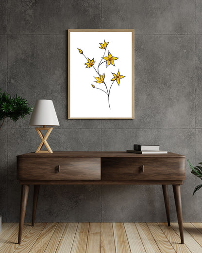 Boho Floral Wall Art Instant Download