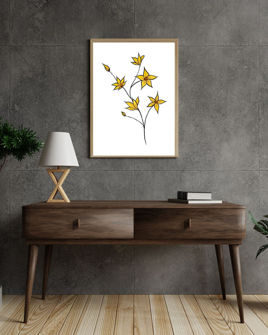 Boho Floral Wall Art Instant Download