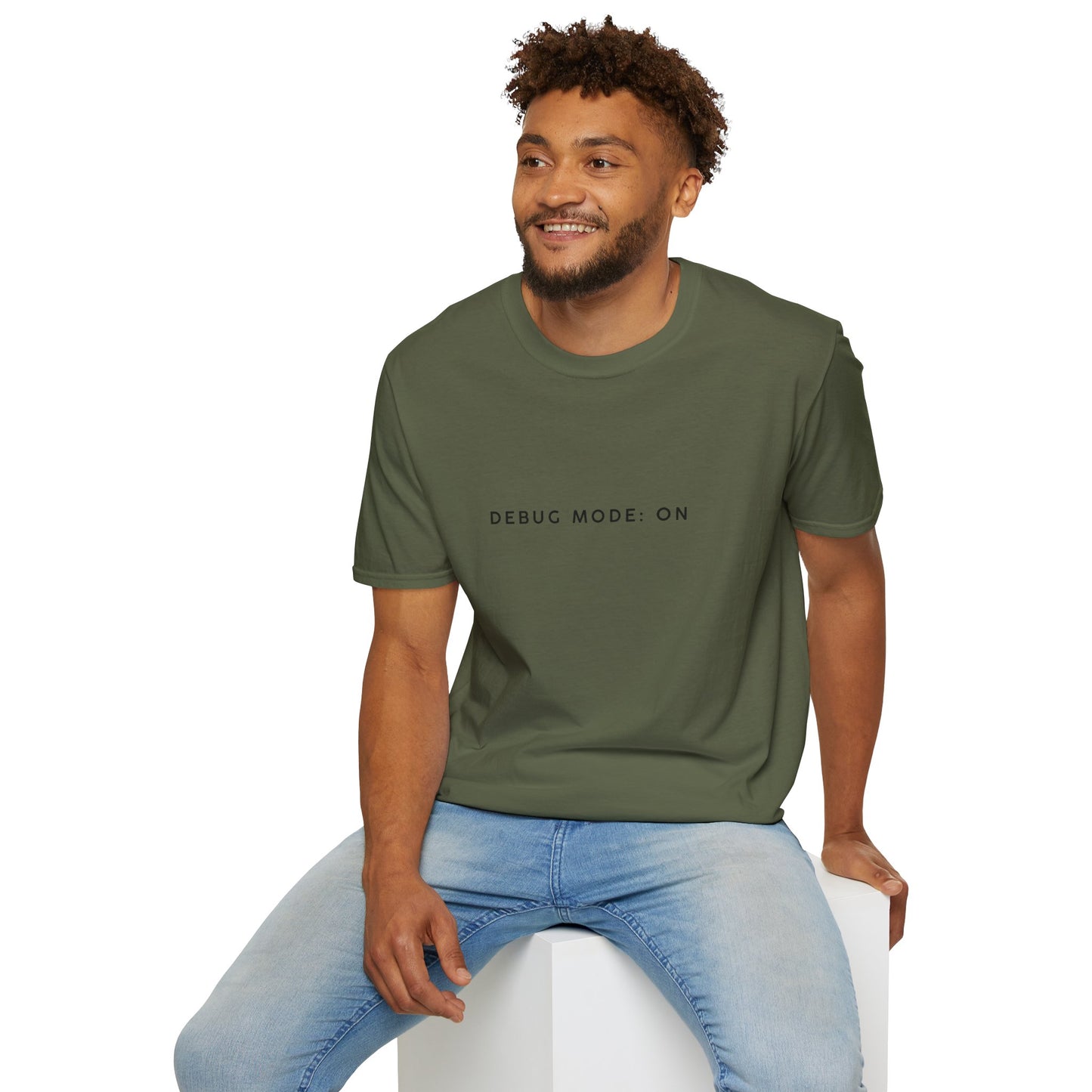 Unisex Softstyle T-Shirt - Debug Mode: ON Graphic Tee for Tech Enthusiasts