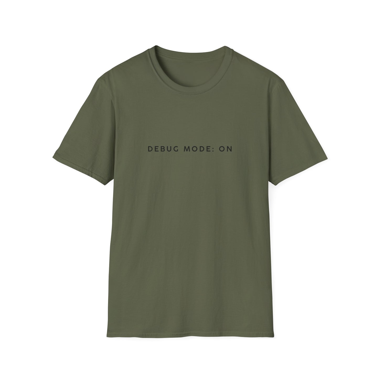 Unisex Softstyle T-Shirt - Debug Mode: ON Graphic Tee for Tech Enthusiasts