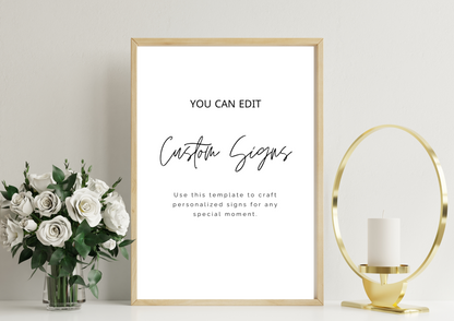 Editable Event Sign Template – Instant Download