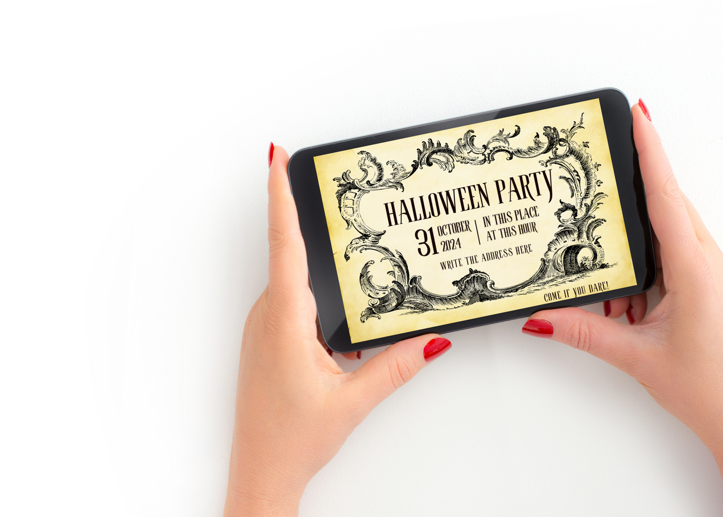Custom Halloween Party Invitation | Canva Template | Instant Download