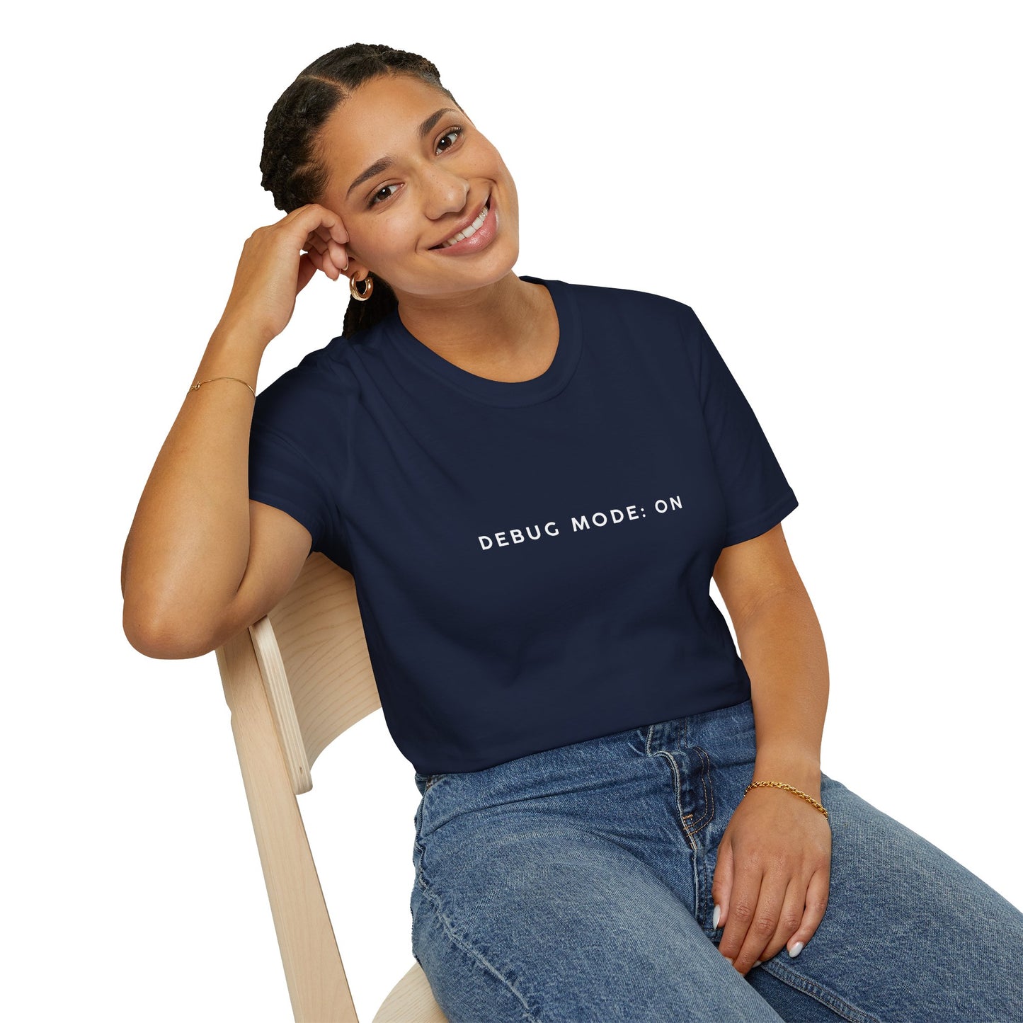 Unisex Softstyle T-Shirt - Debug Mode: ON Graphic Tee for Tech Enthusiasts