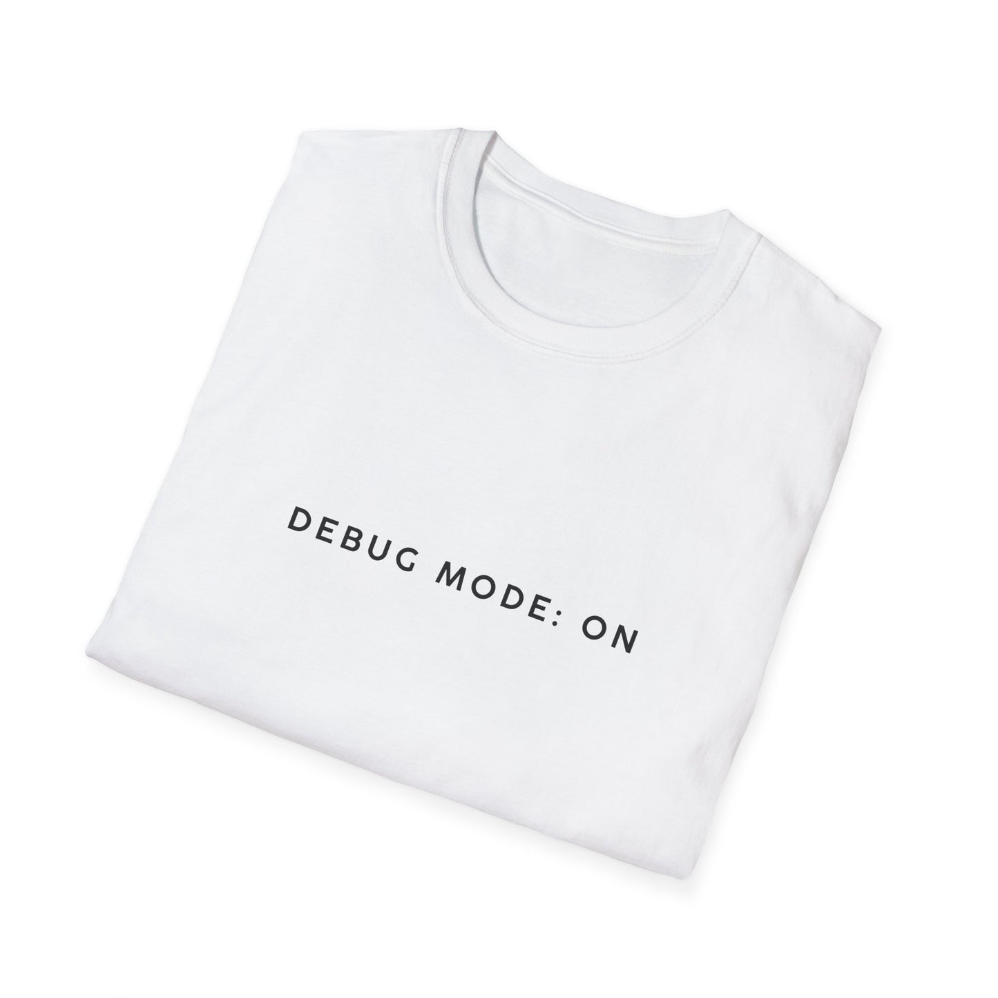 Unisex Softstyle T-Shirt - Debug Mode: ON Graphic Tee for Tech Enthusiasts