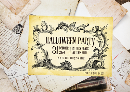 Custom Halloween Party Invitation | Canva Template | Instant Download