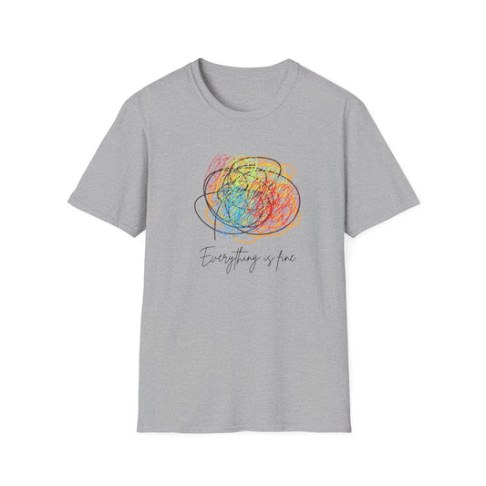 “Everything Is Fine” Unisex Soft‑Style T‑Shirt – Sarcastic Graphic Tee