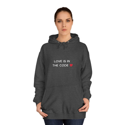 💻❤️ Love is in the Code Hoodie – Cozy & Geeky Valentine’s Gift for Developers & Tech Lovers