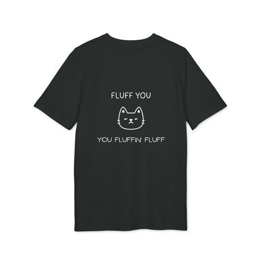 Funny Cat Unisex T‑Shirt – “Fluff You” Graphic