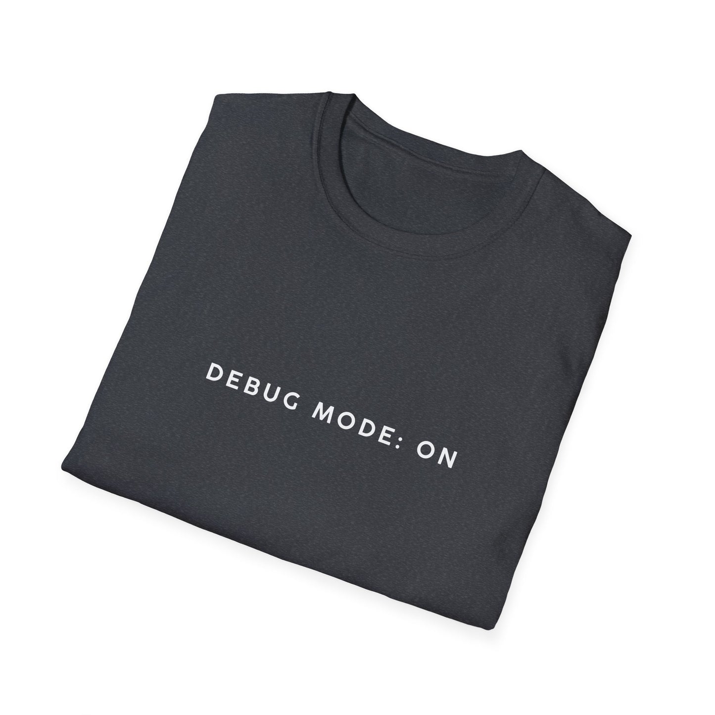 Unisex Softstyle T-Shirt - Debug Mode: ON Graphic Tee for Tech Enthusiasts