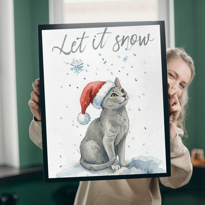 Custom Pet Portrait – “Let It Snow” Winter Edition
