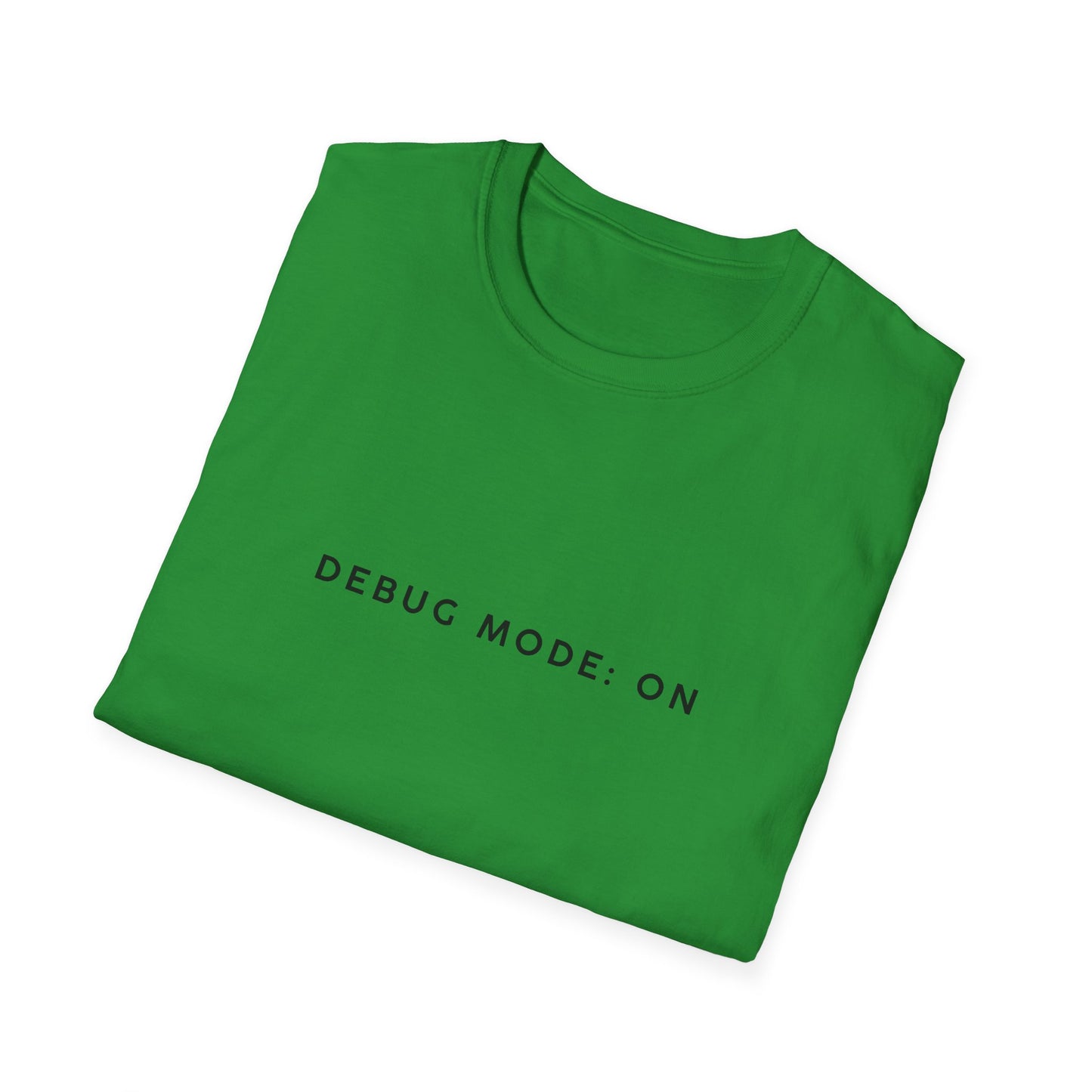 Unisex Softstyle T-Shirt - Debug Mode: ON Graphic Tee for Tech Enthusiasts