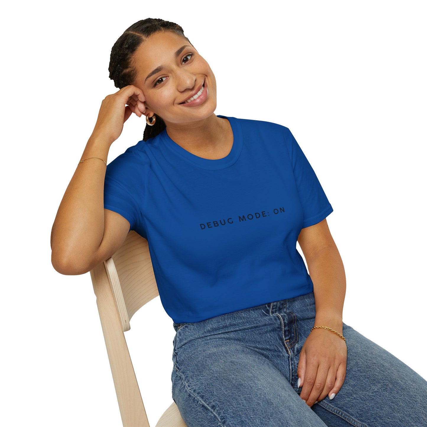 Unisex Softstyle T-Shirt - Debug Mode: ON Graphic Tee for Tech Enthusiasts