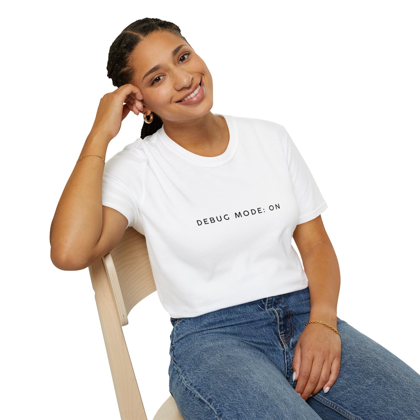 Unisex Softstyle T-Shirt - Debug Mode: ON Graphic Tee for Tech Enthusiasts