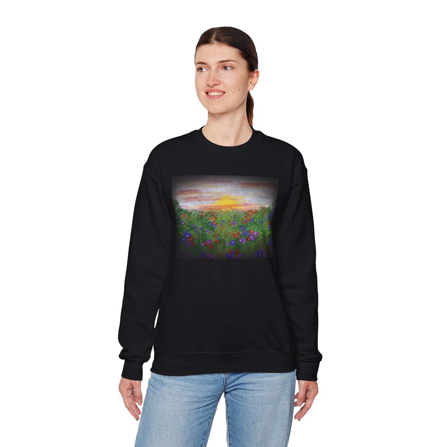 Wild Bloom Floral Crewneck Sweatshirt – Unisex Fit