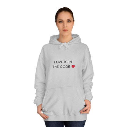 💻❤️ Love is in the Code Hoodie – Cozy & Geeky Valentine’s Gift for Developers & Tech Lovers
