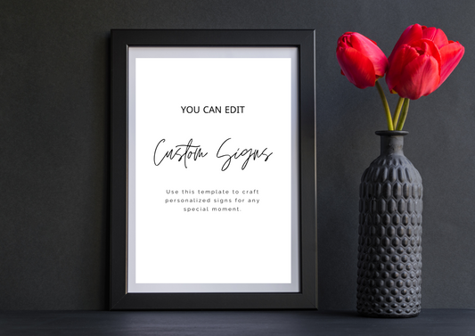 Editable Event Sign Template – Instant Download