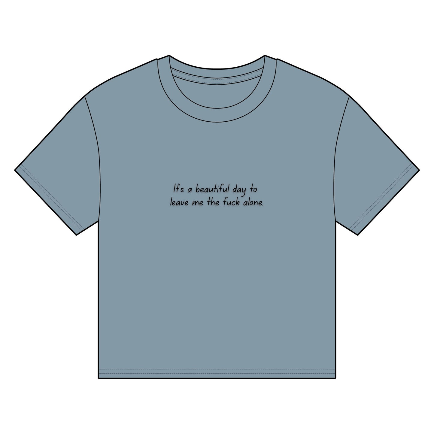 Women’s Organic Boxy Tie-Dye T-Shirt – ‘Leave Me the F* Alone’
