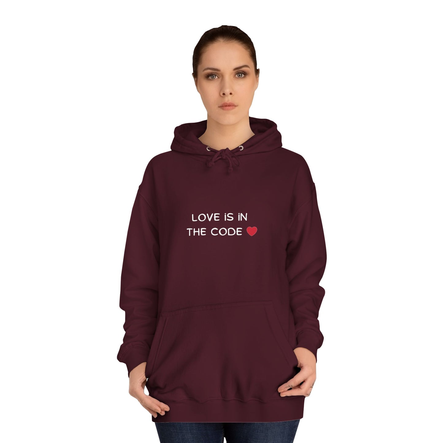 💻❤️ Love is in the Code Hoodie – Cozy & Geeky Valentine’s Gift for Developers & Tech Lovers