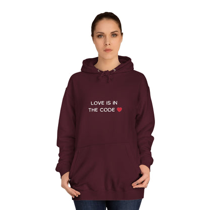 💻❤️ Love is in the Code Hoodie – Cozy & Geeky Valentine’s Gift for Developers & Tech Lovers