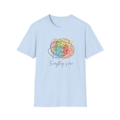 “Everything Is Fine” Unisex Soft‑Style T‑Shirt – Sarcastic Graphic Tee