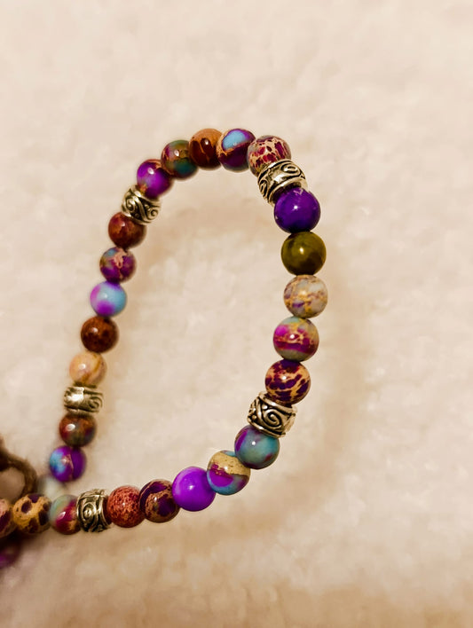 Handmade Jasper Stone Beaded Bracelet