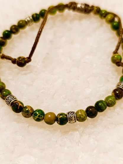 Handmade Jasper Stone Beaded Bracelet