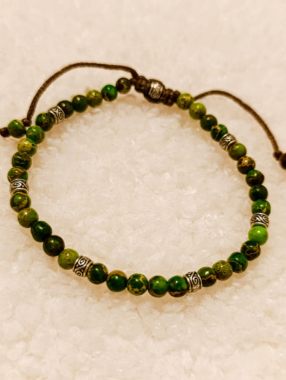 Handmade Jasper Stone Beaded Bracelet