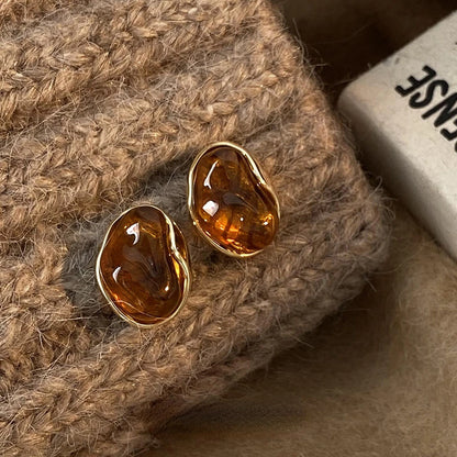 New Earrings Vintage Brown