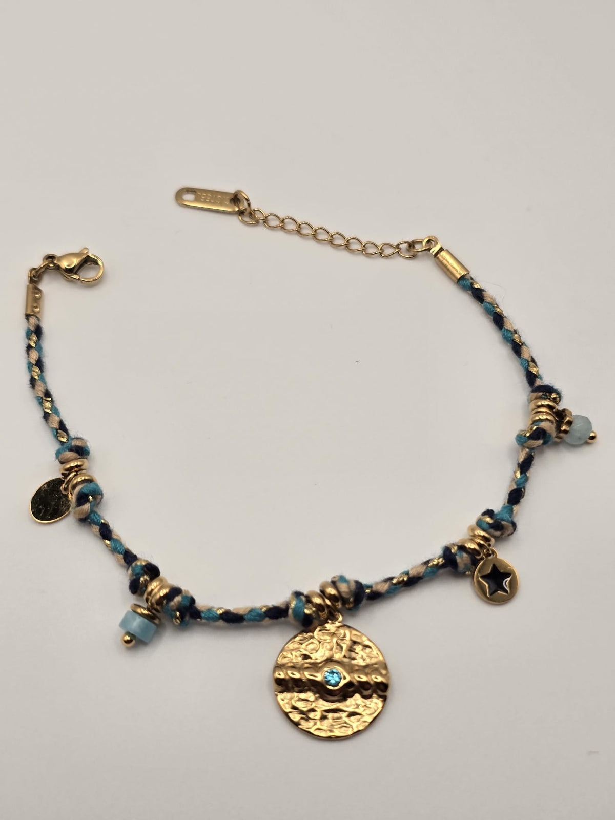 Bracelet à breloques vintage en acier inoxydable