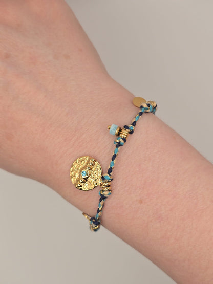 Bracelet à breloques vintage en acier inoxydable