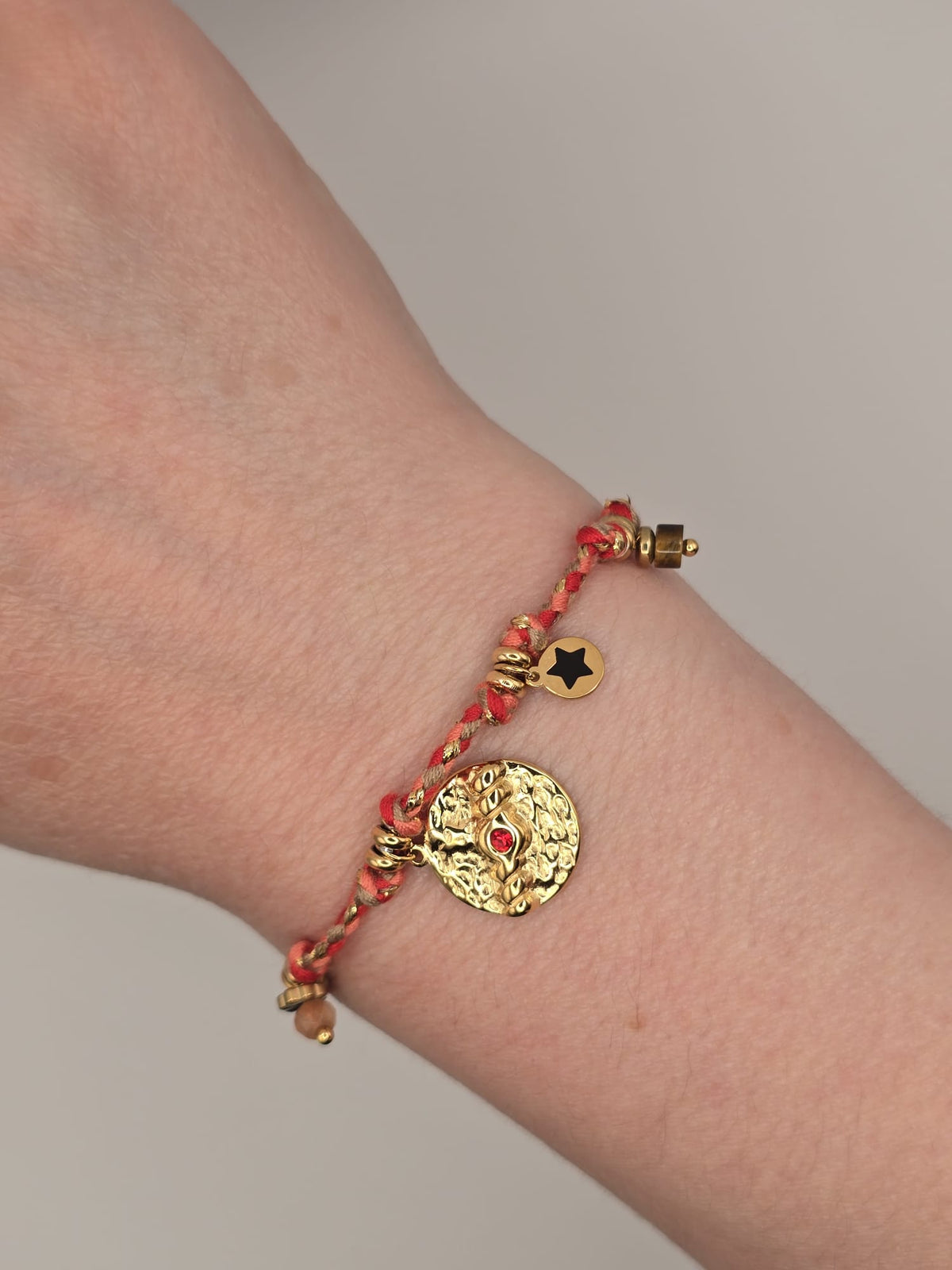 Bracelet à breloques vintage en acier inoxydable