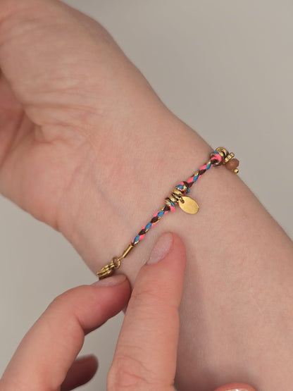 Bracelet à breloques vintage en acier inoxydable