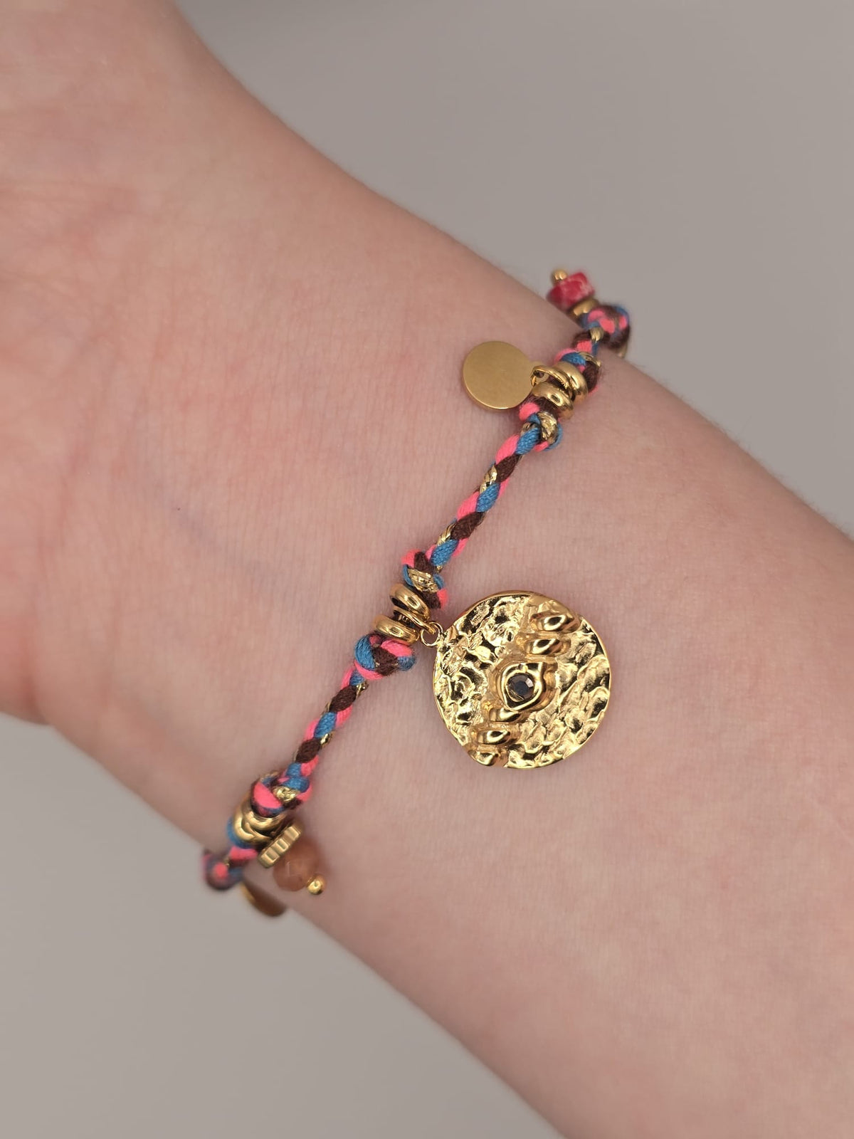 Bracelet à breloques vintage en acier inoxydable