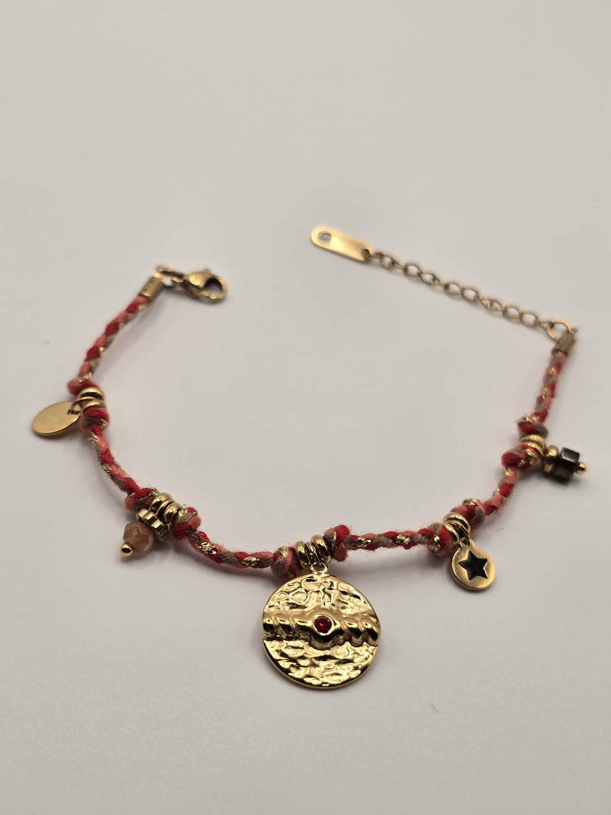 Bracelet à breloques vintage en acier inoxydable