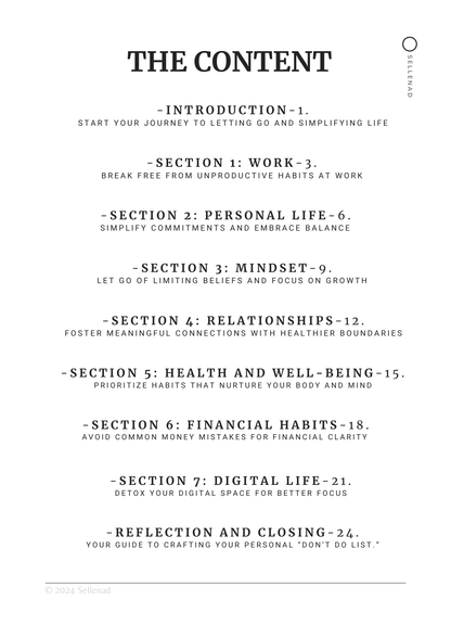 Don’t Do List E‑Book – A Guide to Letting Go & Simplifying Life