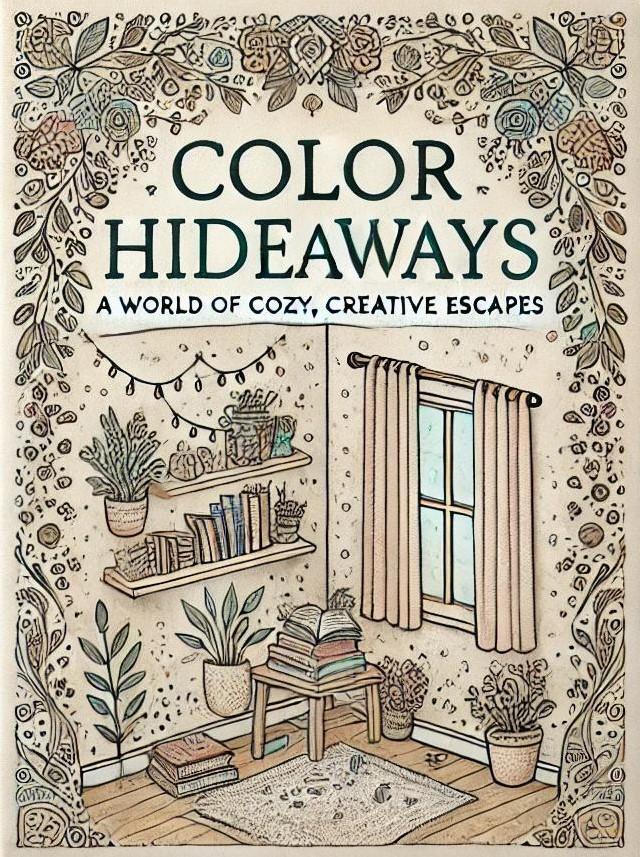 Color Hideaways Coloring Book – Cozy Indoor Scenes (Digital)