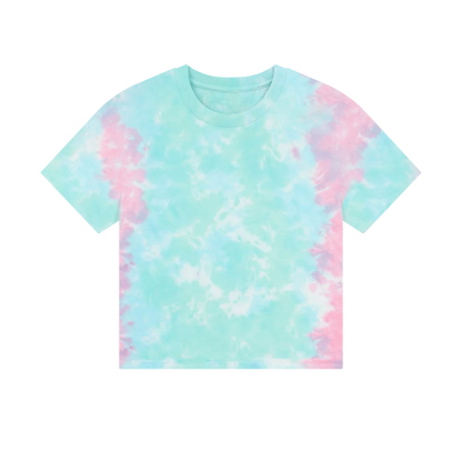 Women’s Organic Boxy Tie-Dye T-Shirt – ‘Leave Me the F* Alone’