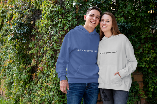 💖 She’s My Better Half Hoodie – Cozy Matching Outfits