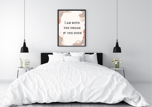 “Manifest & Rise” Printable Wall Art Set – Inspirational Bedroom Decor