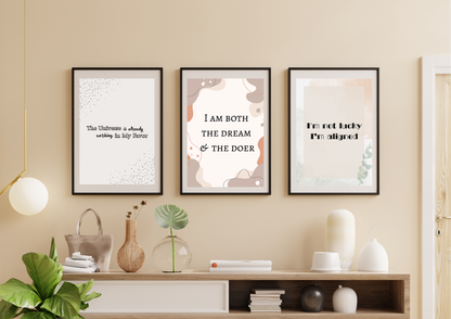 “Manifest & Rise” Printable Wall Art Set – Inspirational Bedroom Decor