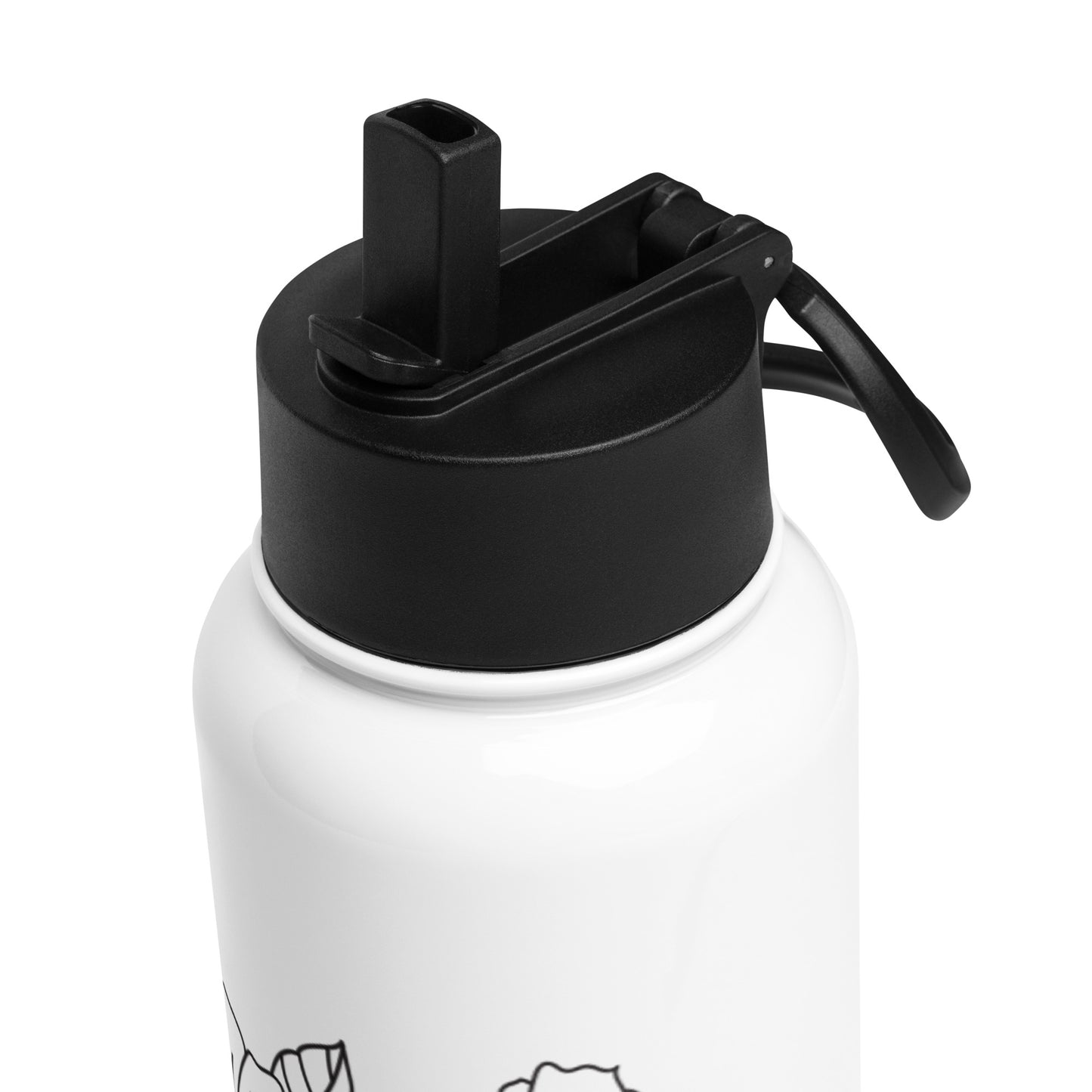Custom Name Stainless Steel Water Bottle – Straw Lid