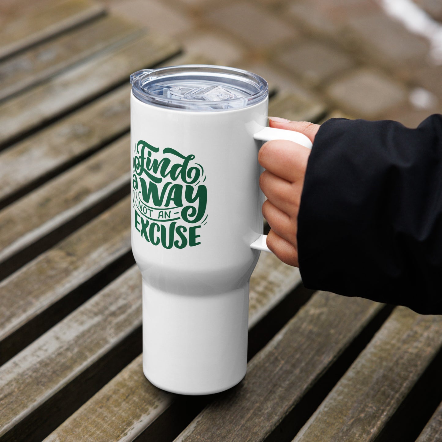Travel Mug with Handle – Vacuum‑Sealed Cup